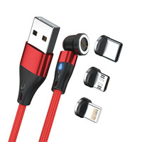 RealPower Magnetic cable 1m rot mit Adaptern