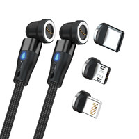 RealPower Magnetic cable 1m 2x magnetisch schwarz mit Adapte