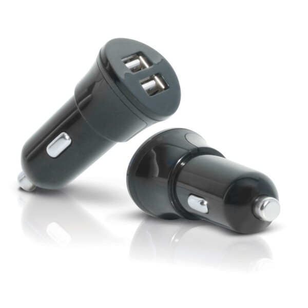 Mobilis Car Charger 2 USB - Auto - Zigarettenanzünder - Schwarz