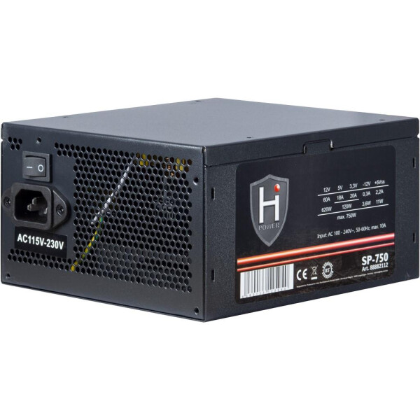 Inter-Tech HIPOWER SP-750 - 750 W - 100 - 240 V - 50 - 60 Hz - 10 A - Aktiv - 120 W