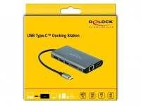 Delock 87683 - Kabelgebunden - USB 3.2 Gen 1 (3.1 Gen 1) Type-C - 10,100,1000 Mbit/s - Grau - SD - SDHC - SDXC - 4K Ultra HD