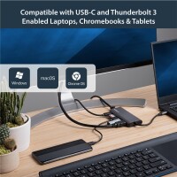 StarTech.com USB C Multiport Adapter mit 4K HDMI - USB-C Reisedock mit 4K HDMI, 3x USB 3.0