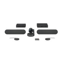 Logitech Rally Plus - Gruppen-Videokonferenzsystem - 4K Ultra HD - 60 fps - 90° - 15x - Schwarz