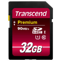 Transcend 32GB SDHC Class 10 UHS-I - 32 GB - SDHC -...