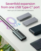 ICY BOX Hub USB 3.2 Gen 2 Type-C retail - Hub - 10 Gbps