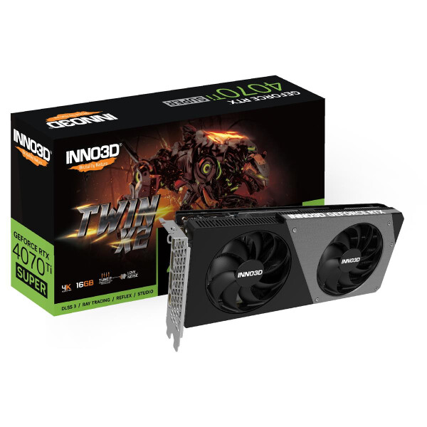 Inno3D GEFORCE RTX 4070 Ti SUPER TWIN X2 16GB GDDR6X 3xDP 1xHDMI - 16.384 MB