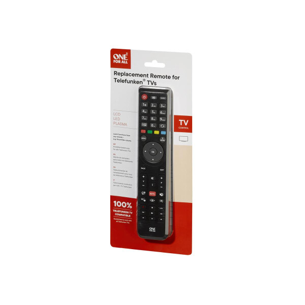 One for All TV Replacement Remotes URC 1918 - TV - IR Wireless - Drucktasten - Schwarz