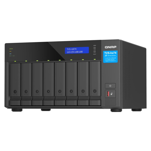 QNAP TVS-h874X - NAS - Tower - Schwarz