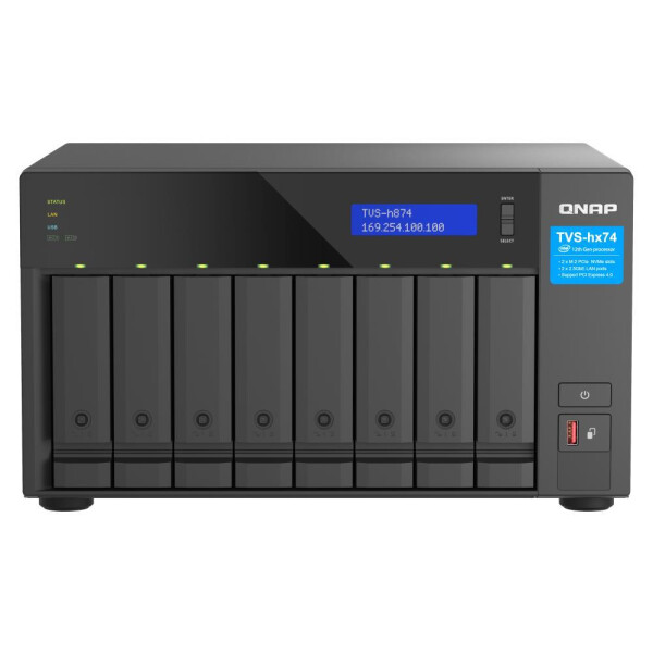 QNAP TVS-h874X - NAS - Tower - Schwarz