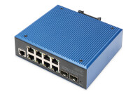 DIGITUS Industrieller 8+2-Port L2 managed Gigabit...