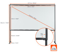 celexon basic line Faltrahmenleinwand 100" - Rahmenleinwand - 254 cm
