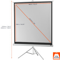 celexon Economy tripod screen - Projektionsbildschirm mit Stativ - 223 cm (88 Zoll)