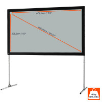 celexon Mobil Expert 406 x 228cm - 16:9 - Schwarz - Weiß
