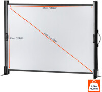 celexon 1090376 - Manuell - 81 cm - 61 cm - 4:3 - Schwarz - Weiß