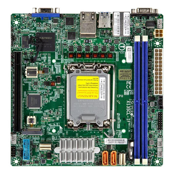 Supermicro Mainboard X13SCL-IF mini-ITX Sockel 1700 DDR5-only Single - Mainboard - Intel Sockel 1700 (Core i)