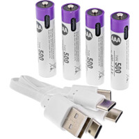 Ansmann LR03 USB-C Micro AAA -Akku Li-Ion 500 mAh 1.5 V 4...