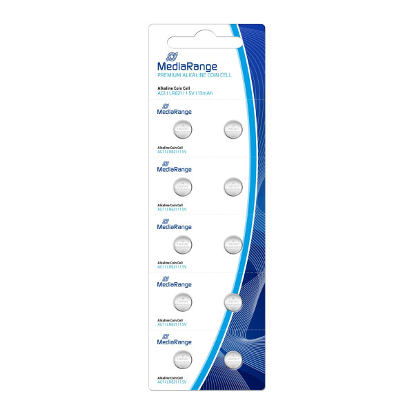 MEDIARANGE MRBAT110 - Einwegbatterie - Alkali - 1,5 V - 10 Stück(e) - 13 mAh - Cd (cadmium) - Hg (Quecksilber)