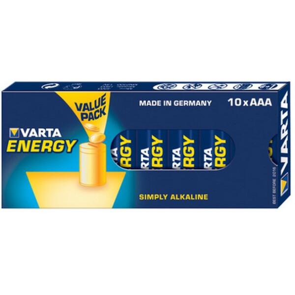 Varta 10x AAA 4103 - Einwegbatterie - AAA - Alkali - 1,5 V - 10 Stück(e) - Blau