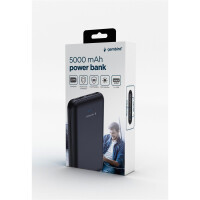 Gembird PB05-01 power bank Lithium-Ion Li-Ion 5000 mAh Black