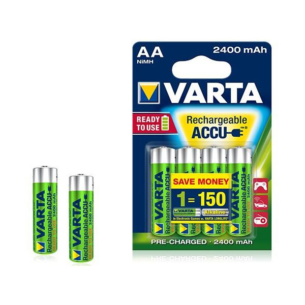 Varta -56756B - Wiederaufladbarer Akku - AA - Nickel-Metallhydrid (NiMH) - 1,2 V - 4 Stück(e) - 2400 mAh