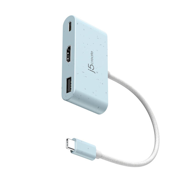 j5create JCA379EC-N Umweltfreundlicher USB-C®-zu-HDMI™- & USB™-Anschluss Typ A mit Power D