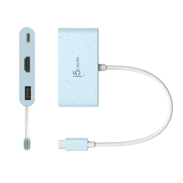 j5create JCA379EC-N Umweltfreundlicher USB-C®-zu-HDMI™- & USB™-Anschluss Typ A mit Power D