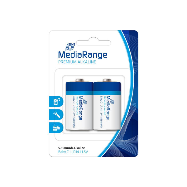 MEDIARANGE MRBAT108 - Einwegbatterie - C - Alkali - 1,5 V - 2 Stück(e) - 5960 mAh