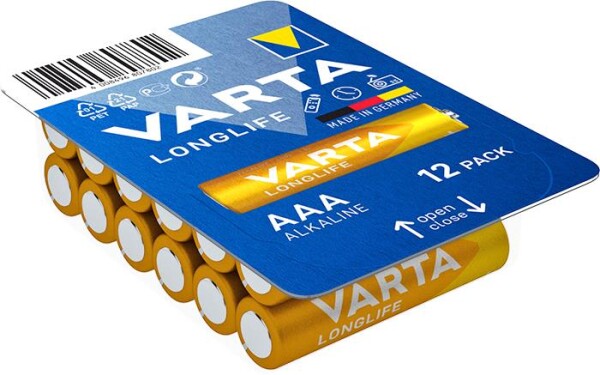 Varta BV-LL 12 AAA - Einwegbatterie - AAA - Alkali - 1,5 V - 12 Stück(e) - Blau - Gelb