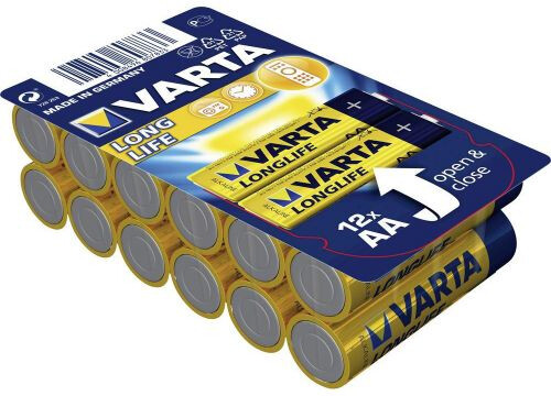 Varta Longlife AA LR6 - Einwegbatterie - AA - Alkali - 1,5 V - 12 Stück(e) - Blau - Gelb