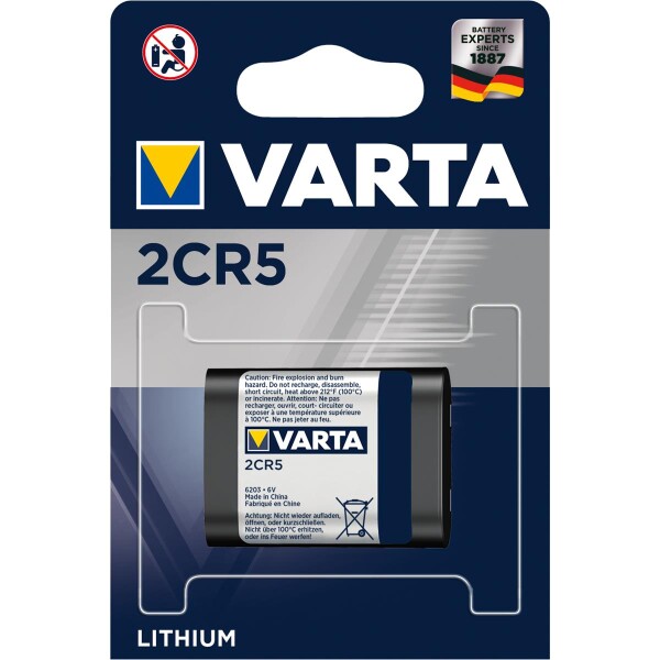 Varta 2CR5 - Einwegbatterie - Lithium - 6 V - 1 Stück(e) - 1600 mAh - Silber