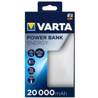 Varta Energy 20000 - Schwarz - Weiß - Universal - Lithium Polymer (LiPo) - 20000 mAh - USB - 3,7 V