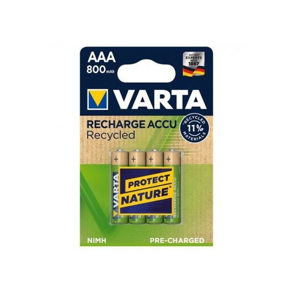 Varta Akku Recharge Recycled Aaa HR03 800mAh 4St. - Akku - Micro (AAA)