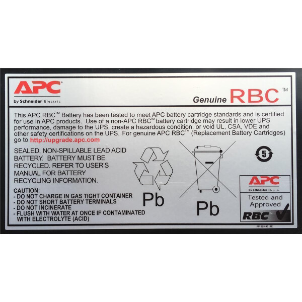 APC Replacement Battery Cartridge #11 - Plombierte Bleisäure (VRLA) - 24,3 kg - 172,7 x 142,2 x 182,9 mm - 0 - 40 °C - 0 - 95%