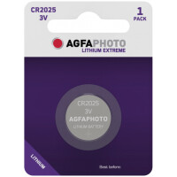 AgfaPhoto Batterie Knopfzelle CR2025 3.0V Lithium 1St. - Batterie - CR2025