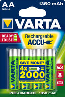 Varta Ready2Use HR06 1350 mAh - Wiederaufladbarer Akku - AA - Nickel-Metallhydrid (NiMH) - 4 Stück(e) - 1350 mAh - Grün