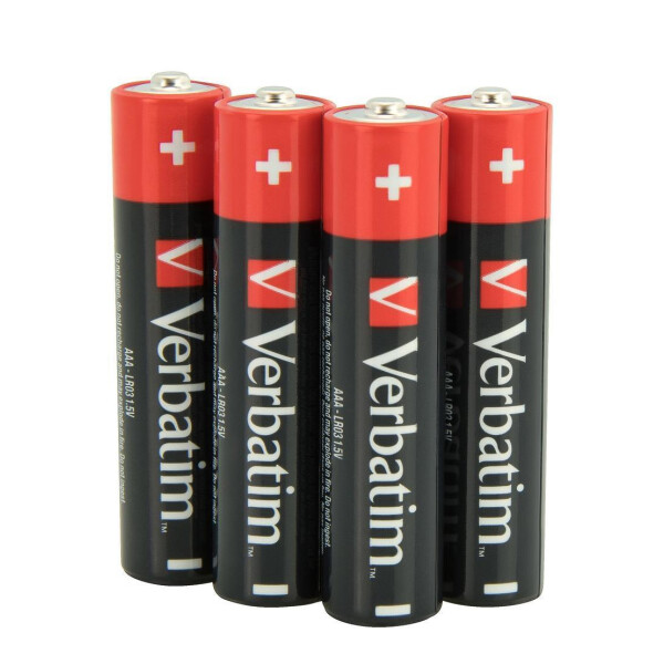 Verbatim AAA-Alkalibatterien - Einwegbatterie - Alkali - 1,5 V - 4 Stück(e) - Mehrfarbig - 11 g