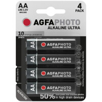 AgfaPhoto Batterie Alkaline Ultra -AA LR06 Mignon 4St. -...