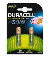 Duracell Akku Staycharged 2 x Micro 0,8 Ah - Wiederaufladbarer Akku - AAA - Nickel-Metallhydrid (NiMH) - 1,2 V - 2 Stück(e) - 800 mAh