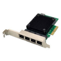 DIGITUS 4 Port 2,5 Gigabit Ethernet Netzwerkkarte, RJ45, PCI Express, Realtek Chipsatz