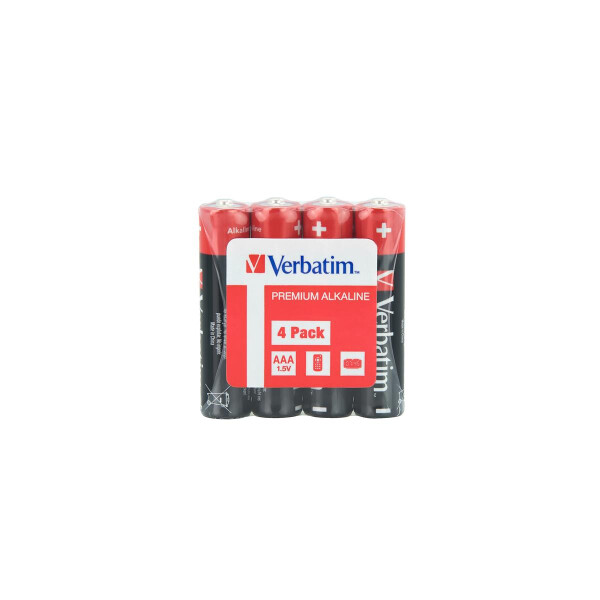 Verbatim AAA - Einwegbatterie - AAA - Alkali - 1,5 V - Premium - Schwarz - Rot