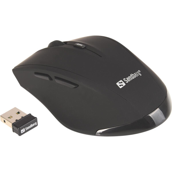 SANDBERG Wireless Mouse Pro - rechts - Optisch - RF Wireless - 1600 DPI - Schwarz