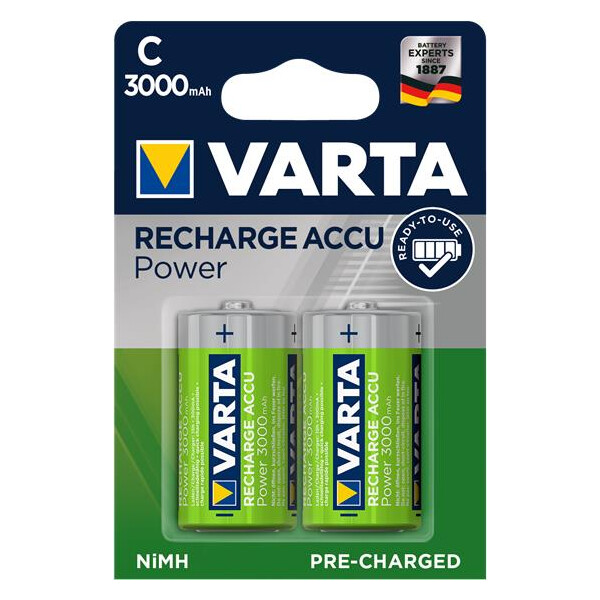 Varta Photo Accu POWER - Akku Baby (C) 3.000 mAh 1,2 V