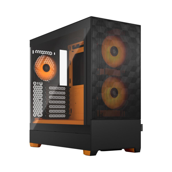 Fractal Design Pop Air - Tower - PC - Schwarz - Orange - ATX - micro ATX - Mini-ITX - Stahl - Gehärtetes Glas - Multi