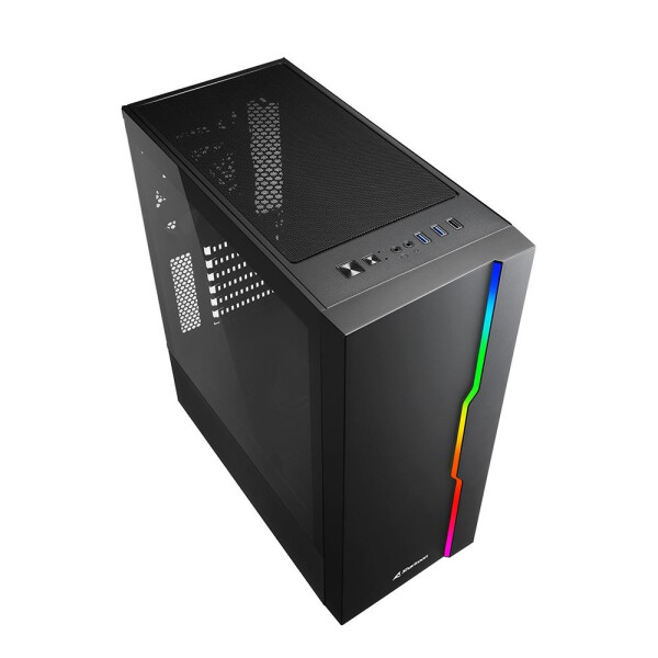 Sharkoon RGB Slider - Midi Tower - PC - Schwarz - ATX - micro ATX - Mini-ITX - Gaming - 15,7 cm