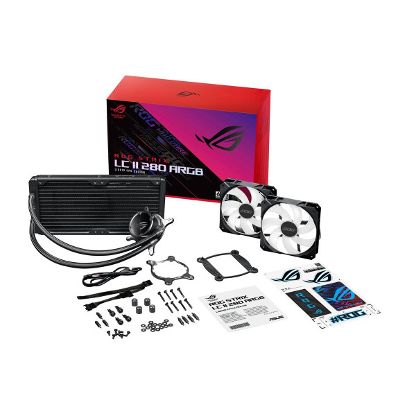 ASUS ROG STRIX LC II 280 ARGB - All-in-One-Flüssigkeitskühler - 14 cm - 102,3 cfm - Schwarz