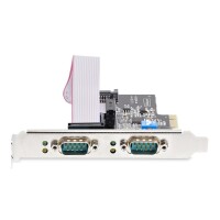 StarTech.com 2-Port Serielle PCIe Karte, Quad-Port PCI Express zu RS232/RS422/RS485 DB9 Se