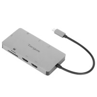 Targus DOCK423EU - Kabelgebunden - USB 3.2 Gen 1 (3.1 Gen 1) Type-C - 100 W - Silber - MicroSD (TransFlash) - SD - China