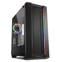 Sharkoon ELITE SHARK CA200M - Midi Tower - PC - Schwarz - ATX - EATX - micro ATX - Mini-ITX - SSI CEB - SSI EEB - Blau - Grün - Rot - 16,5 cm