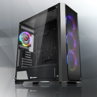 RAIJINTEK PONOS MS4 Gehäuse - schwarz - Midi/Minitower - ATX - Midi/Minitower - ATX