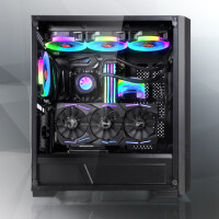 RAIJINTEK PONOS MS4 Gehäuse - schwarz - Midi/Minitower - ATX - Midi/Minitower - ATX